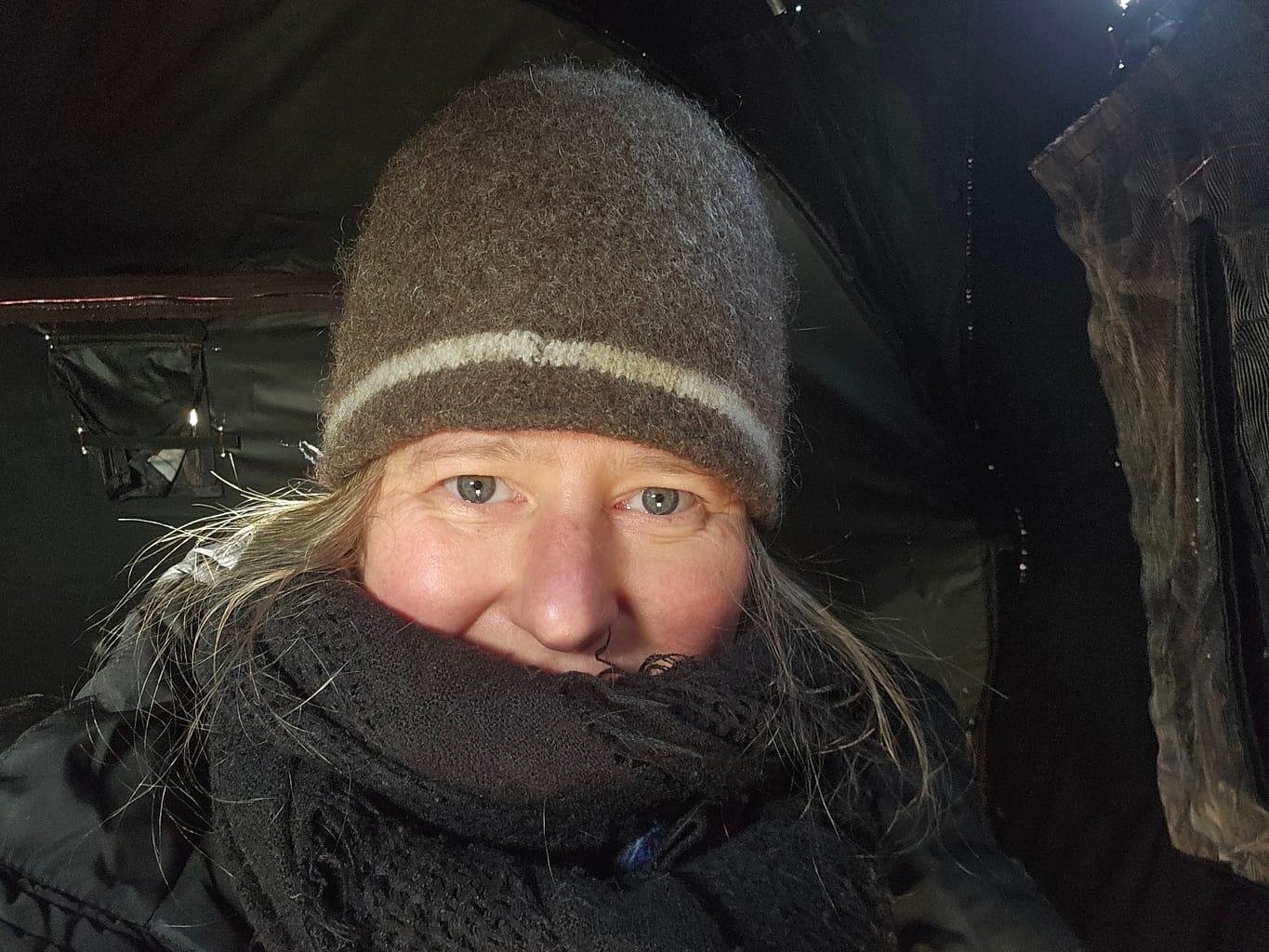 Kaisa in the hide