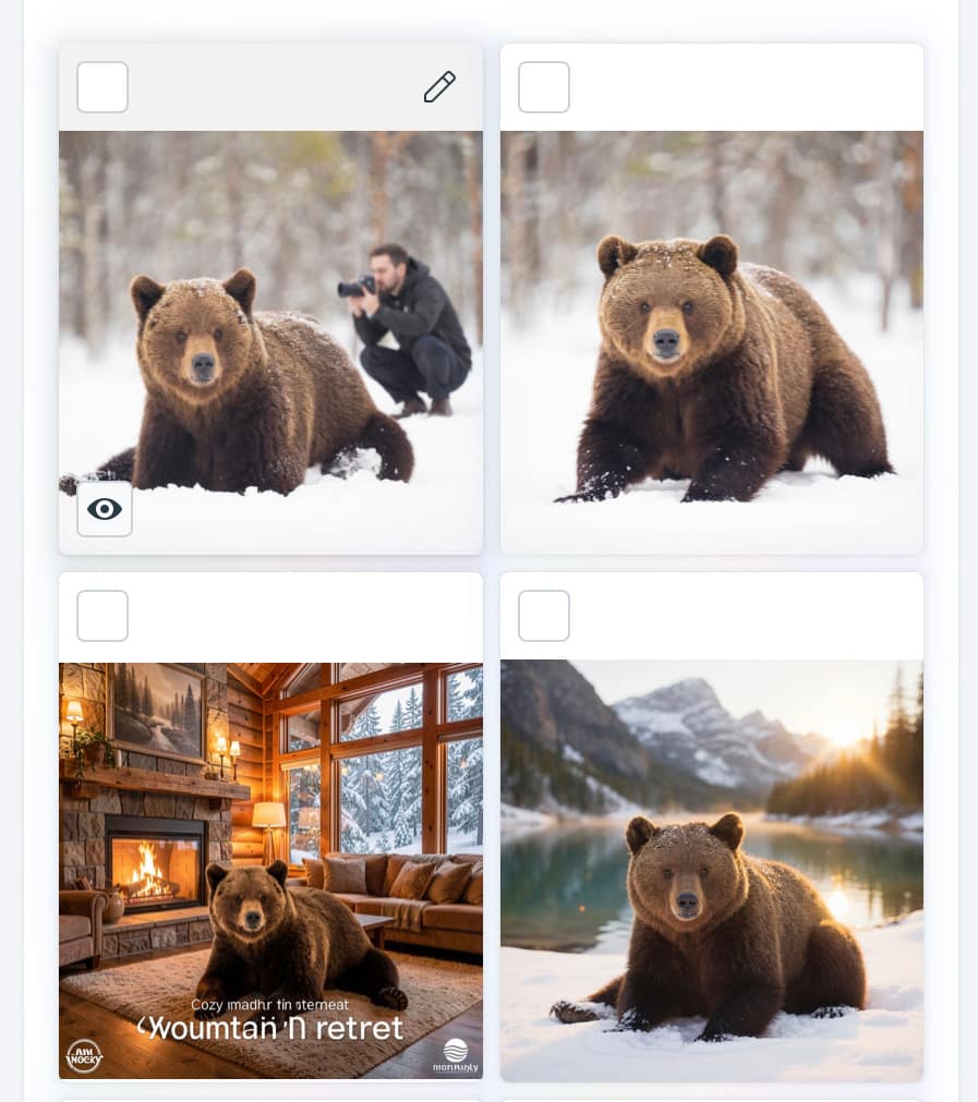 Brown bear backgrounds generated by AI